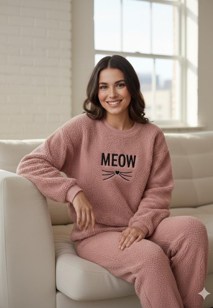 Pijama dama Cocolino , culoare roz pudrat,Engros