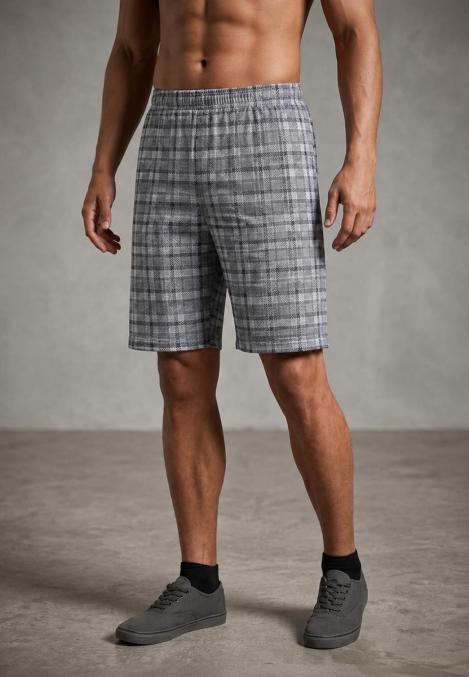 Pantaloni de pijama barbati scurti Serena ,culoare Gri, Engros