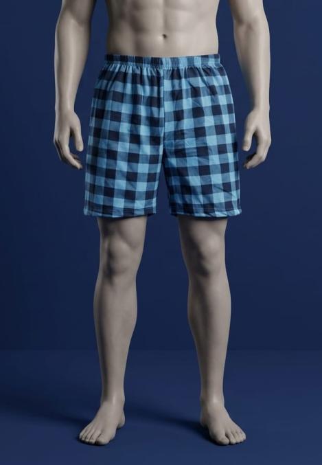 Pantaloni de pijama barbati scurti Serena ,culoare albastru , Engros