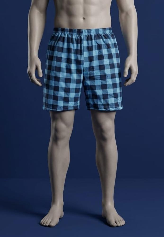 Pantaloni de pijama barbati scurti Serena ,culoare albastru , Engros