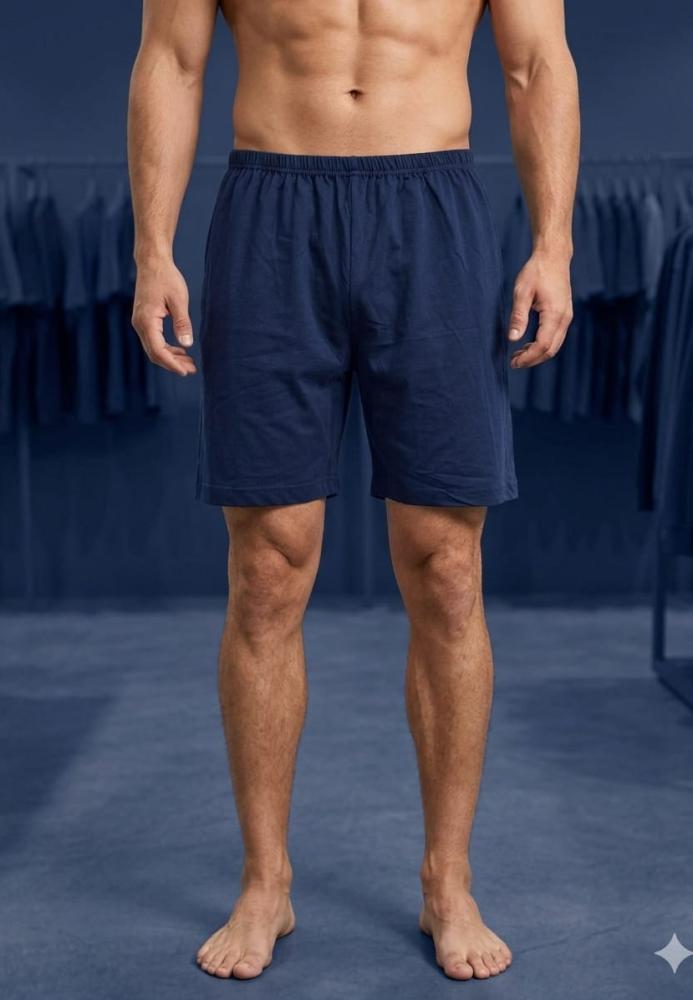 Pantaloni de pijama barbati scurti Serena ,culoare bleumarin , Engros