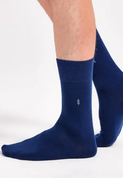 Sosete Bărbați Bambus, Fără Cusătură, Albastru,Engros