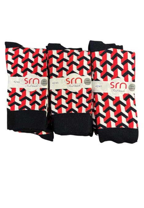 Sosete Bărbați Subtiri Inalte,Culoare Rosu si Bleumarin ,Engros