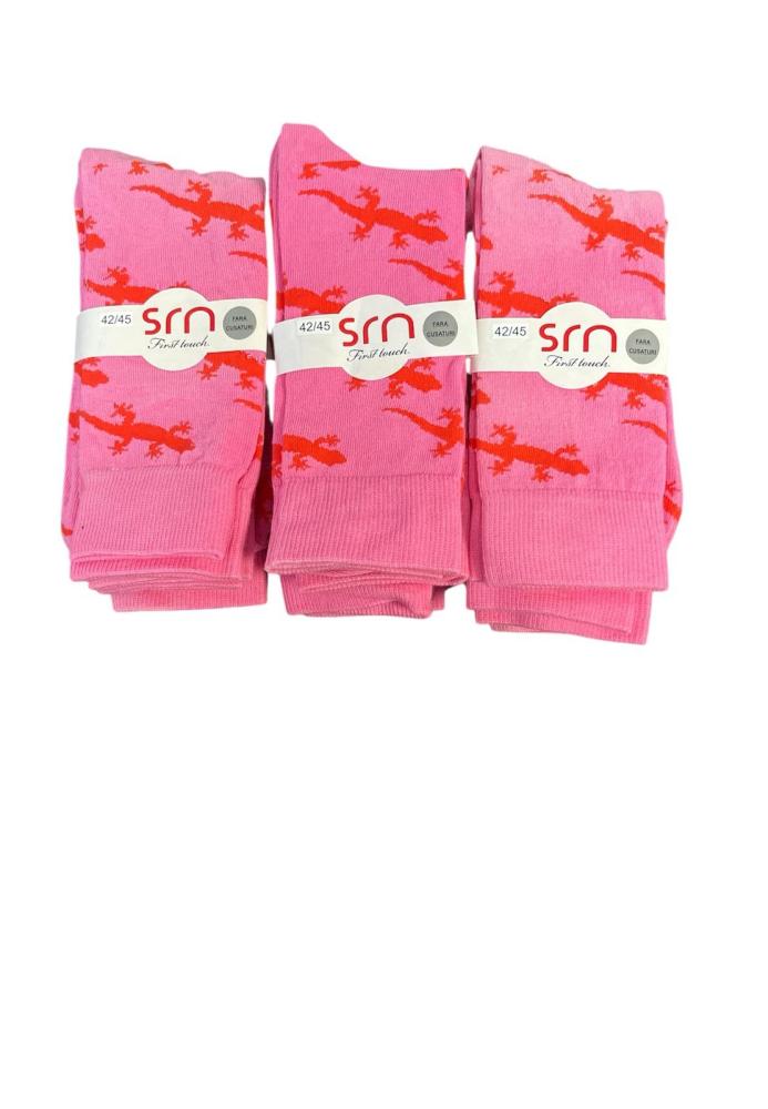 Sosete Bărbați Subtiri Inalte,Culoare Roz si Rosu,Engros