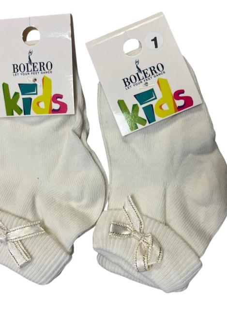 Sosete Copii,Culoare Alb cu Fundita ,Engros