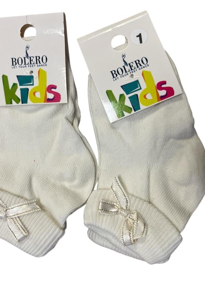 Sosete Copii,Culoare Alb cu Fundita ,Engros