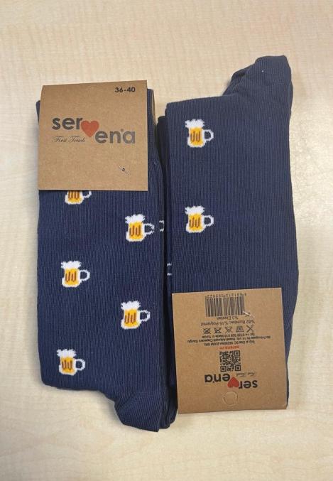 Șosete Unisex,Inalte Culoare Albastru,Engros