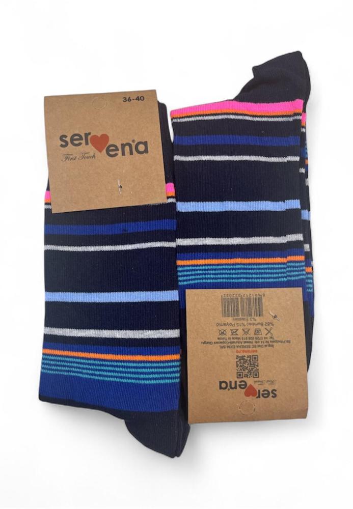 Sosete Unisex,Inalte,Culoare Dungi Colorate ,Engros