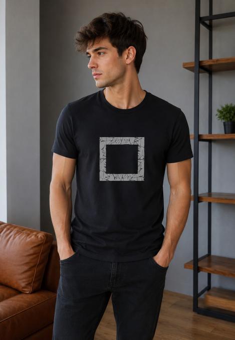 Tricou bărbătesc Serena culoare Negru , Engros