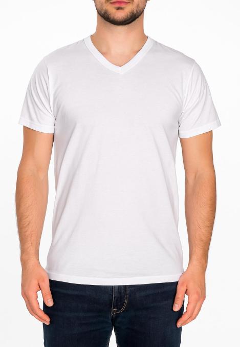 Tricou Barbati Basic ,Culoare Alb,Engros