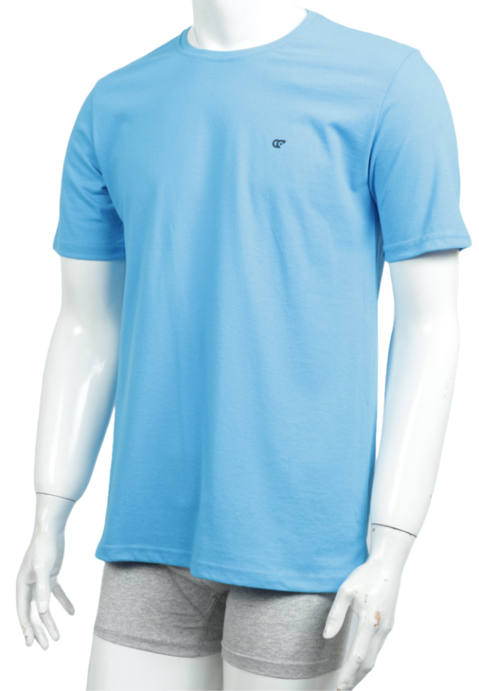 Tricou Barbati Basic ,Culoare Turcoaz,Engros