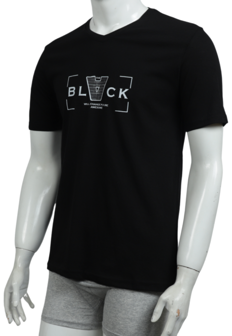 Tricou Bărbați cu Imprimeu BLACK , Culoare Negru,Engros