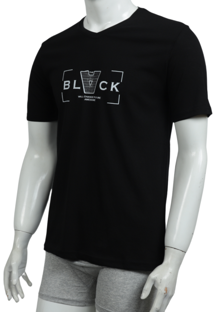 Tricou Bărbați cu Imprimeu BLACK , Culoare Negru,Engros