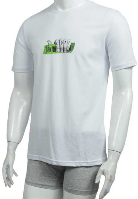 Tricou Bărbați cu Imprimeu COAL ,Culoare Alb ,Engros