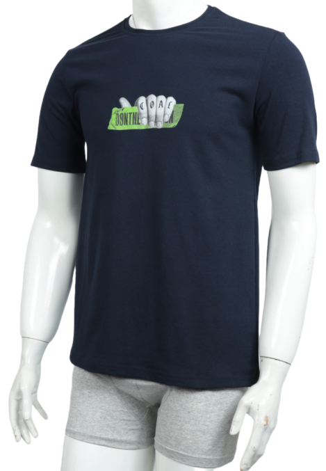 Tricou Bărbați cu Imprimeu COAL ,Culoare Bleumarin,Engros