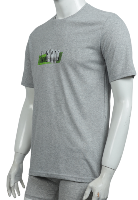 Tricou Bărbați cu Imprimeu COAL ,Culoare Gri,Engros