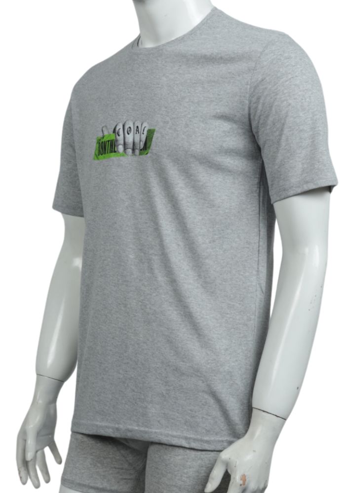 Tricou Bărbați cu Imprimeu COAL ,Culoare Gri,Engros