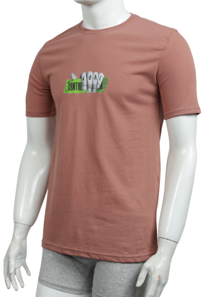 Tricou Bărbați cu Imprimeu COAL ,Culoare Somon,Engros