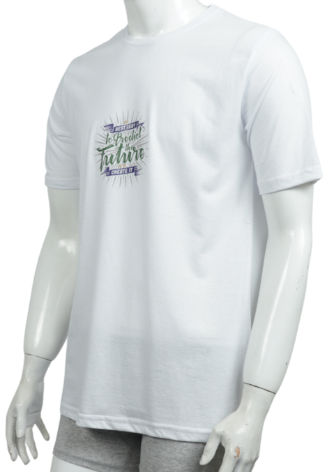 Tricou Bărbați cu Imprimeu FUTURE ,Culoare Alb,Engros