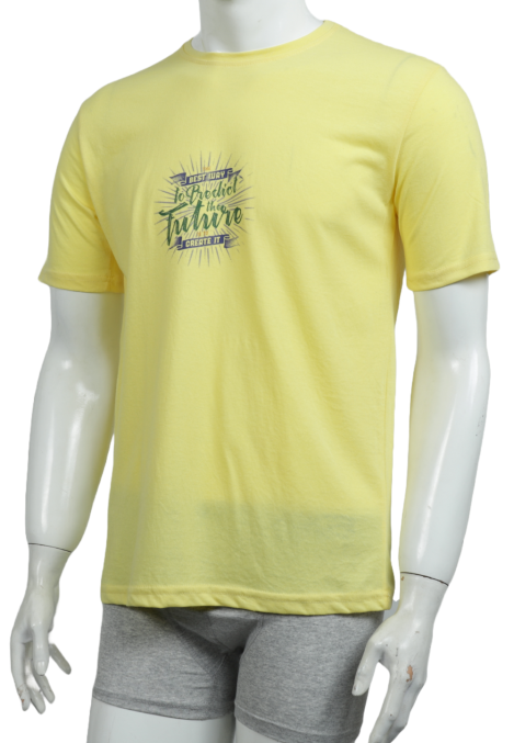 Tricou Bărbați cu Imprimeu FUTURE ,Culoare Galben ,Engros