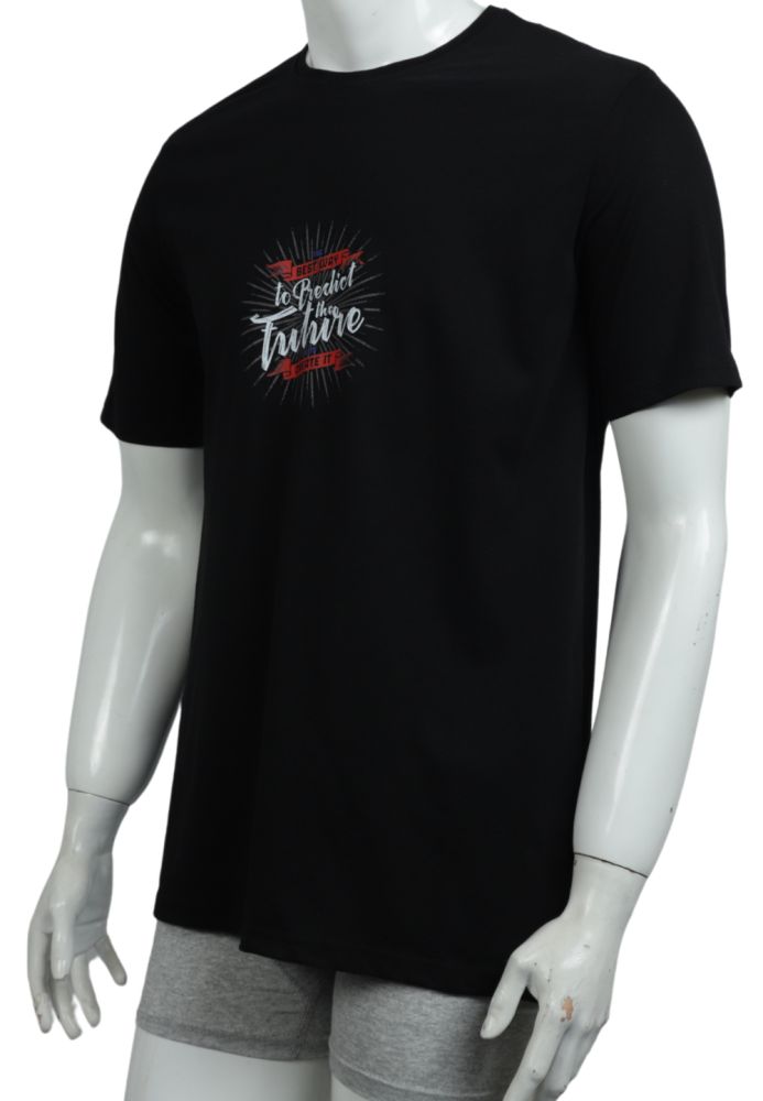 Tricou Bărbați cu Imprimeu FUTURE ,Culoare Negru,Engros