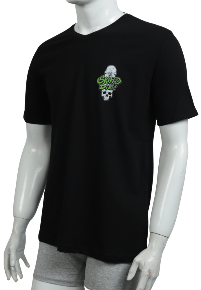 Tricou Bărbați cu Imprimeu SKATE , Culoare Neagra,Engros