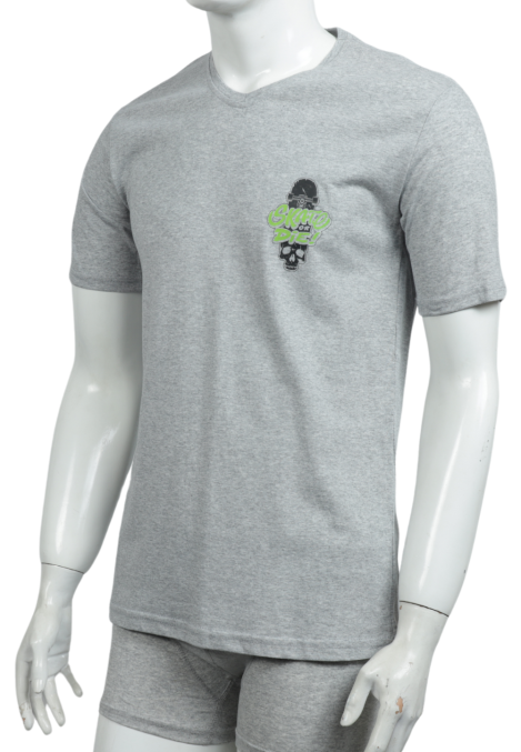 Tricou Bărbați cu Imprimeu SKATE , Culoare Gri,Engros