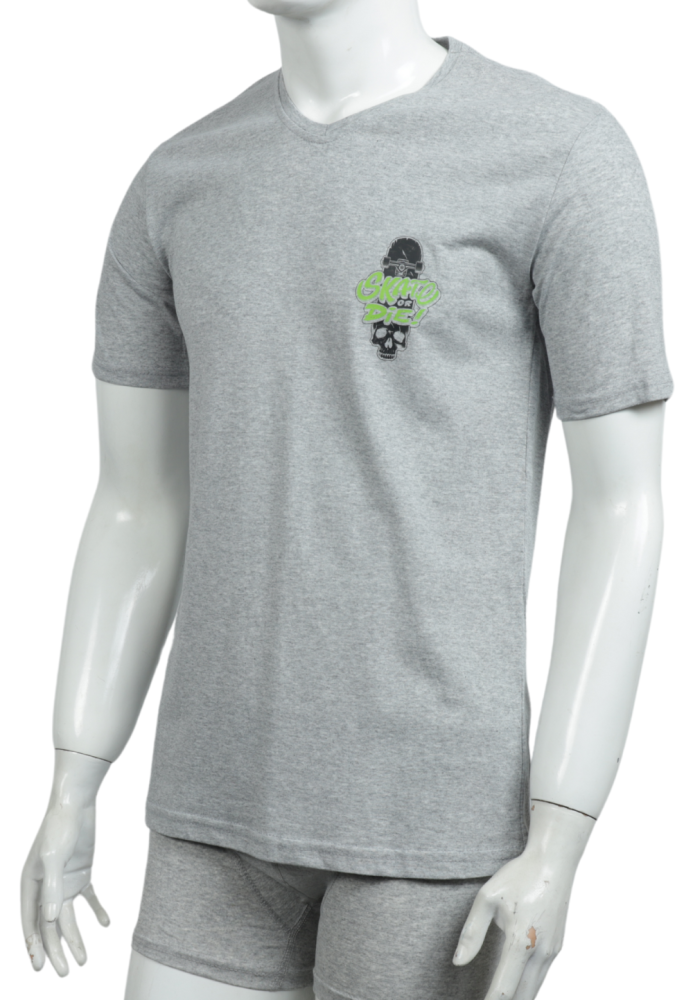 Tricou Bărbați cu Imprimeu SKATE , Culoare Gri,Engros