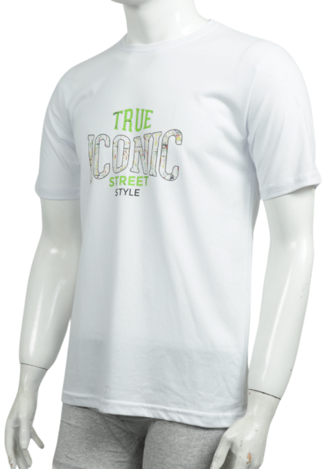 Tricou Bărbați cu Imprimeu TRUE ICONIC ,Culoare Alb,Engros