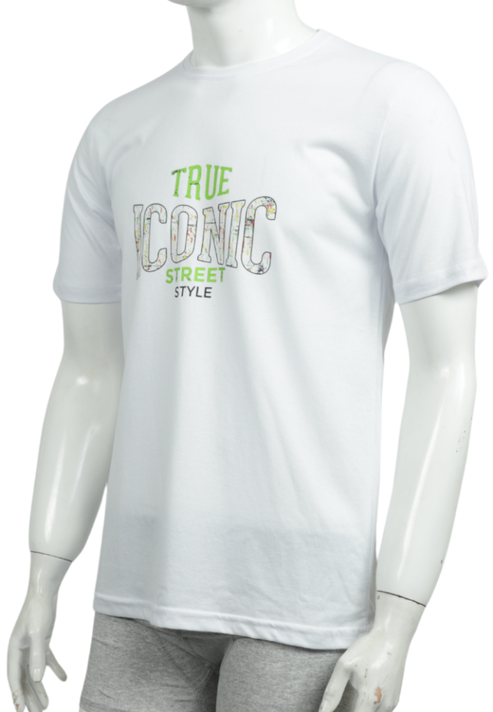 Tricou Bărbați cu Imprimeu TRUE ICONIC ,Culoare Alb,Engros