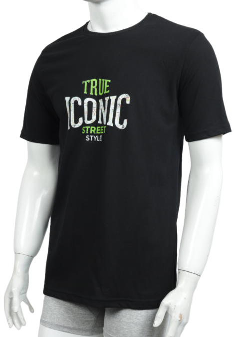 Tricou Bărbați cu Imprimeu TRUE ICONIC ,Culoare Negru,Engros