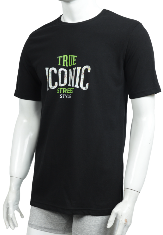 Tricou Bărbați cu Imprimeu TRUE ICONIC ,Culoare Negru,Engros