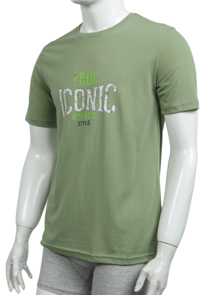 Tricou Bărbați cu Imprimeu TRUE ICONIC ,Culoare Verde,Engros